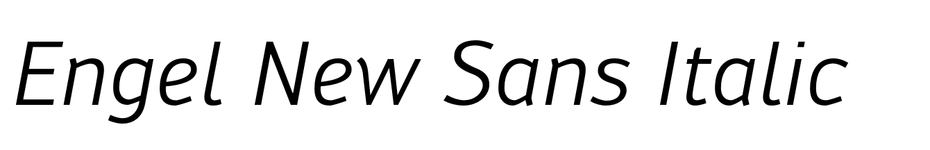 Engel New Sans Italic